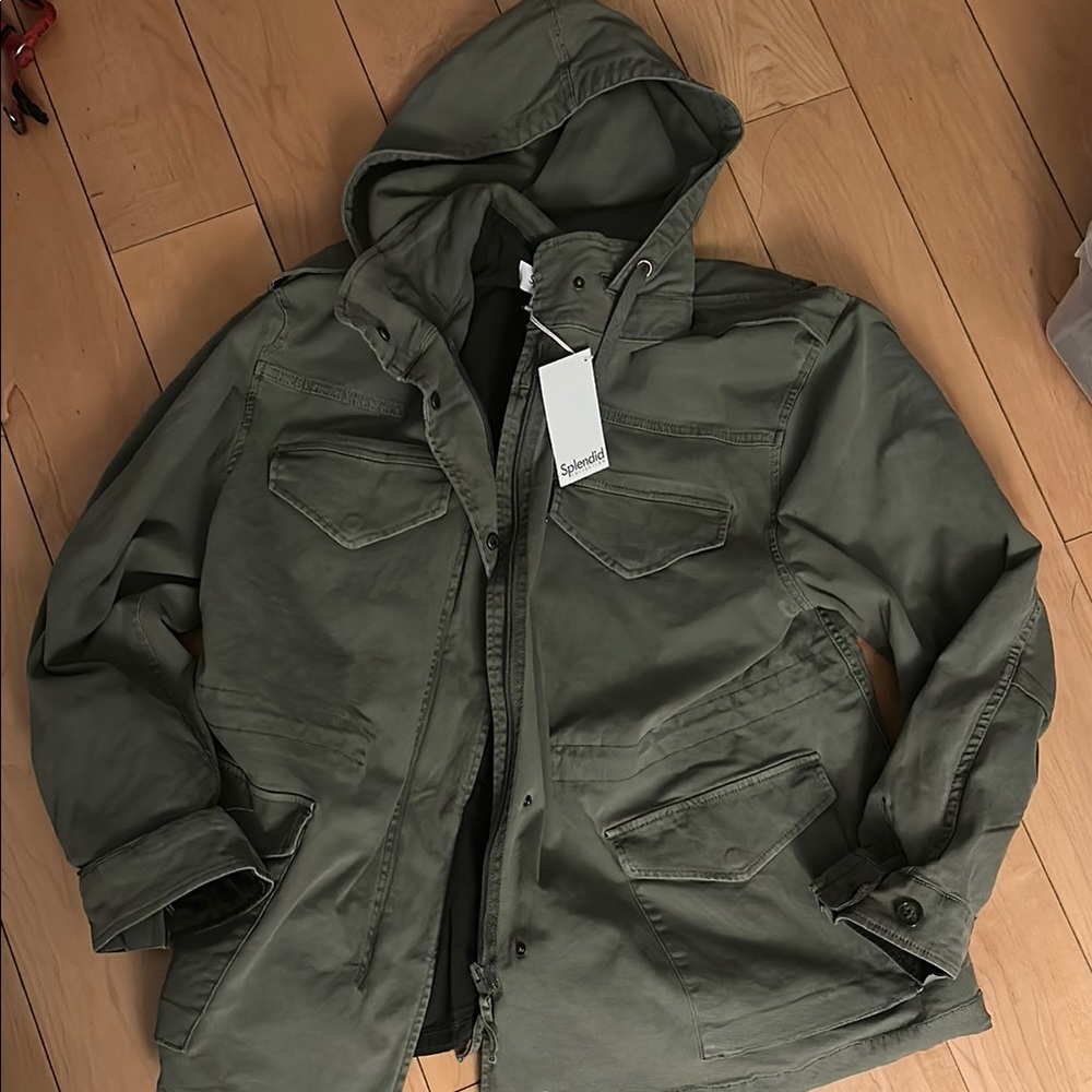 Splendid Women's Green Hooded Jacket